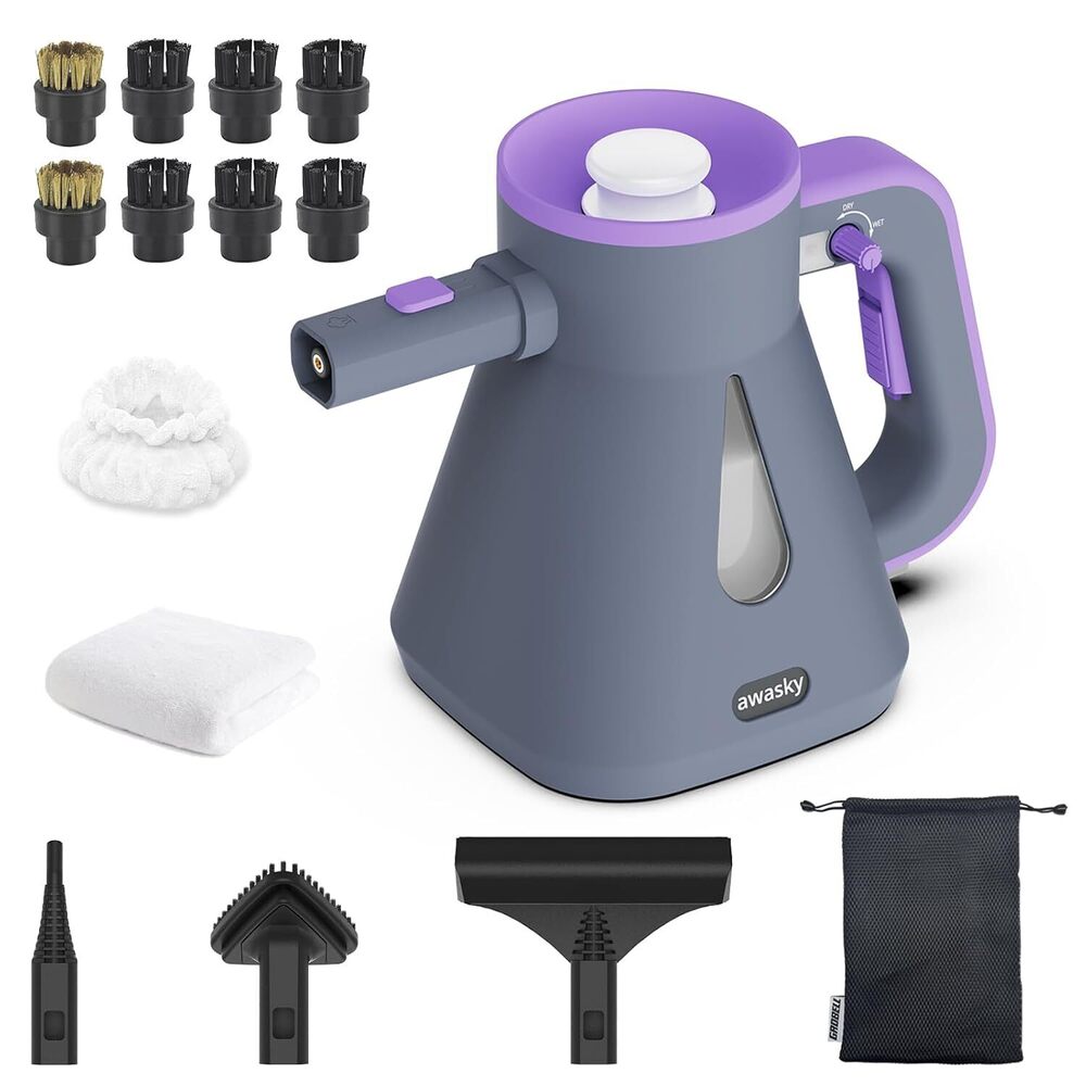 Steam Cleaner Handheld: 1200W Fast 10-Sec Heat-Up-750mL (25oz) Tank-No